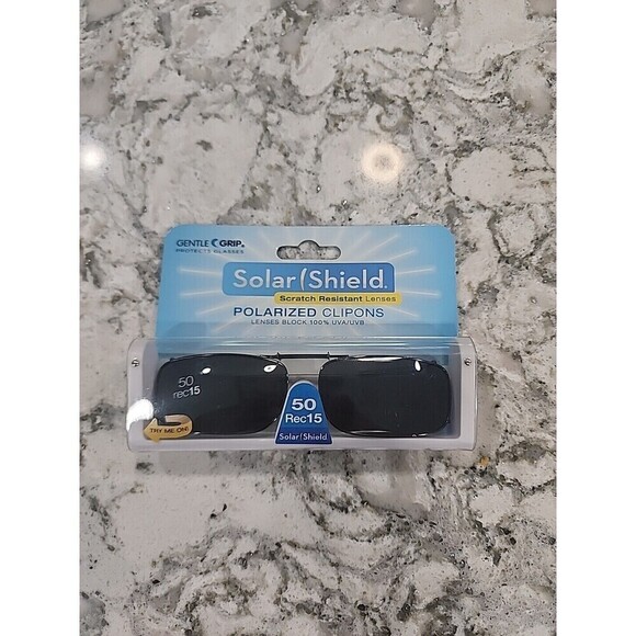 SolarShield Other - New Solar Shield Polarized Clipons 50 Rec 15 100% UVA/UVB Protection Scratch Res